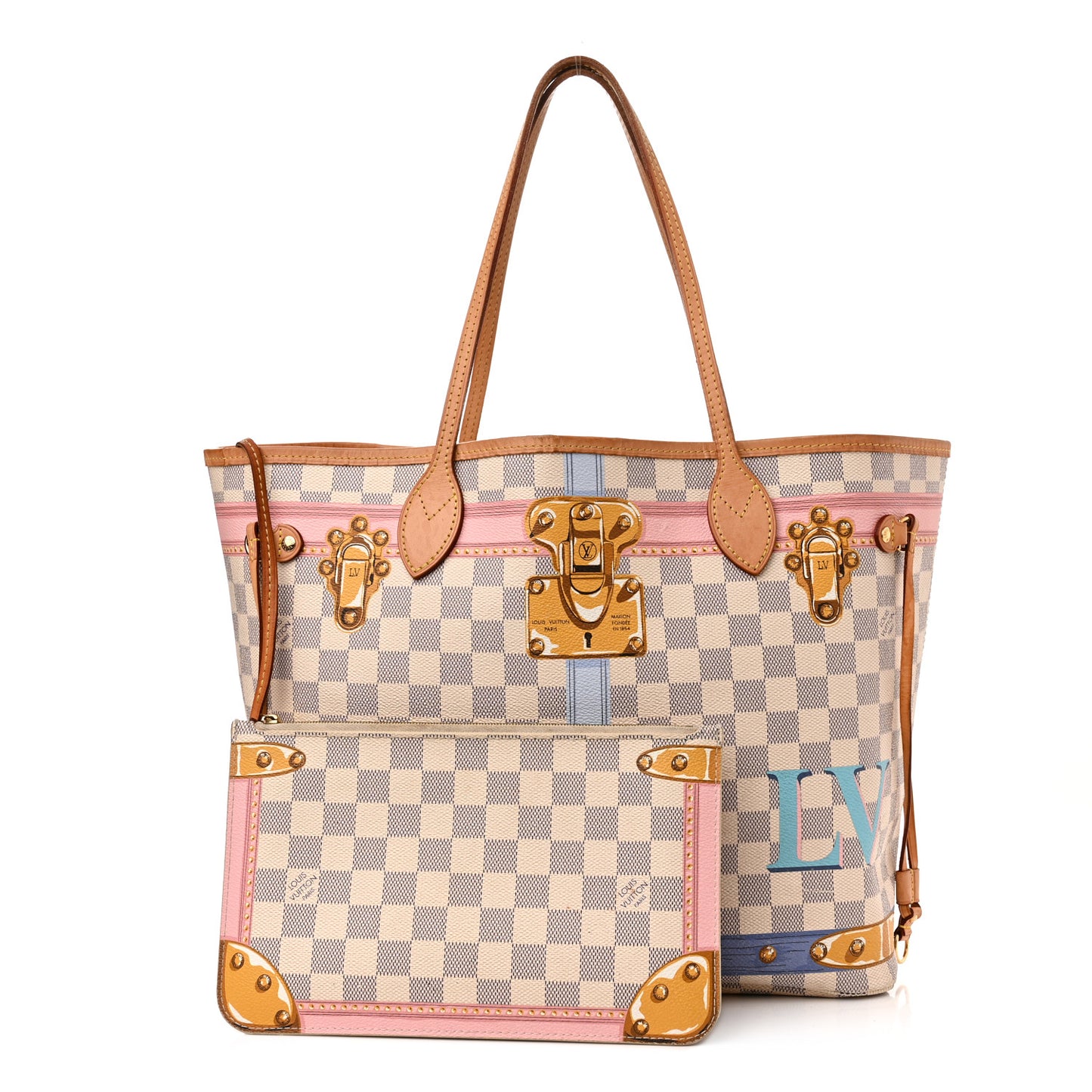 Damier Azur Summer Trunks Neo Neverfull MM