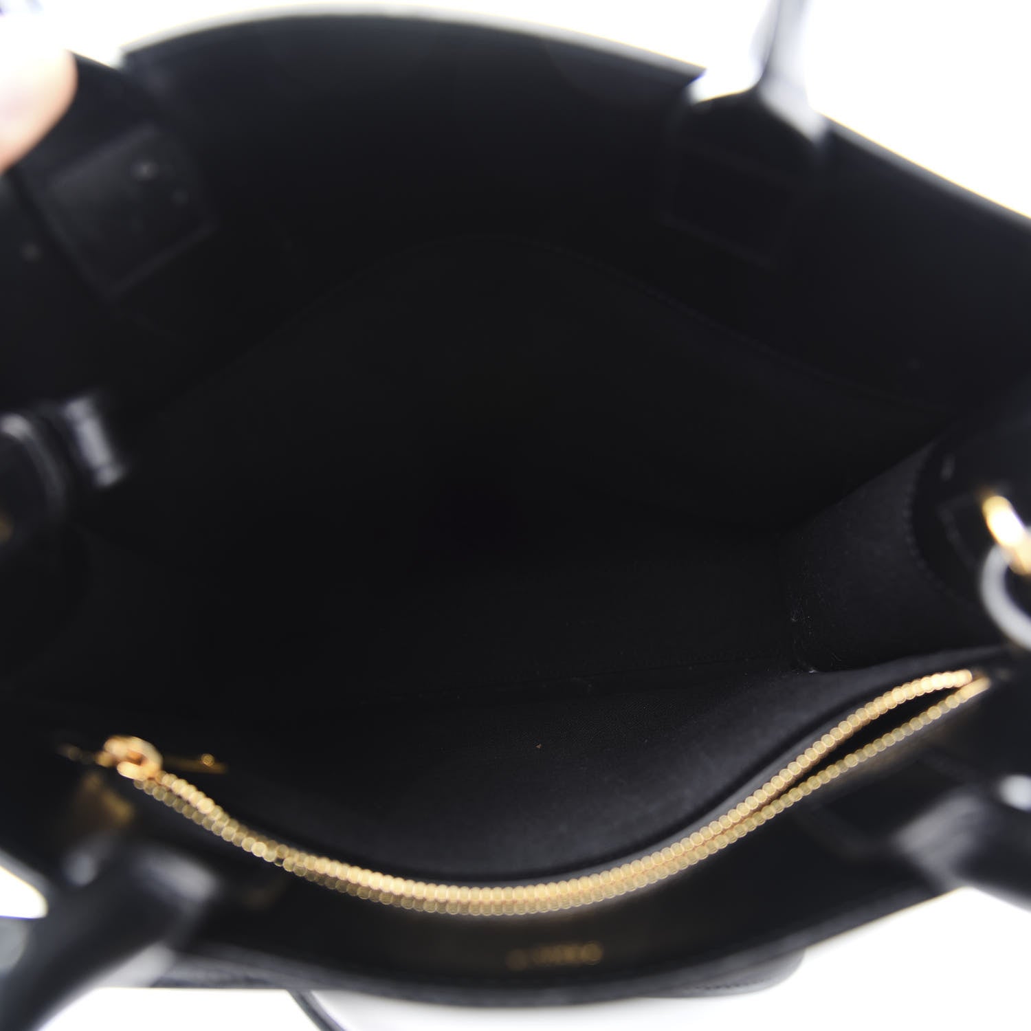 Celine Canvas Calfskin Small Vertical Cabas Black 5 of 12