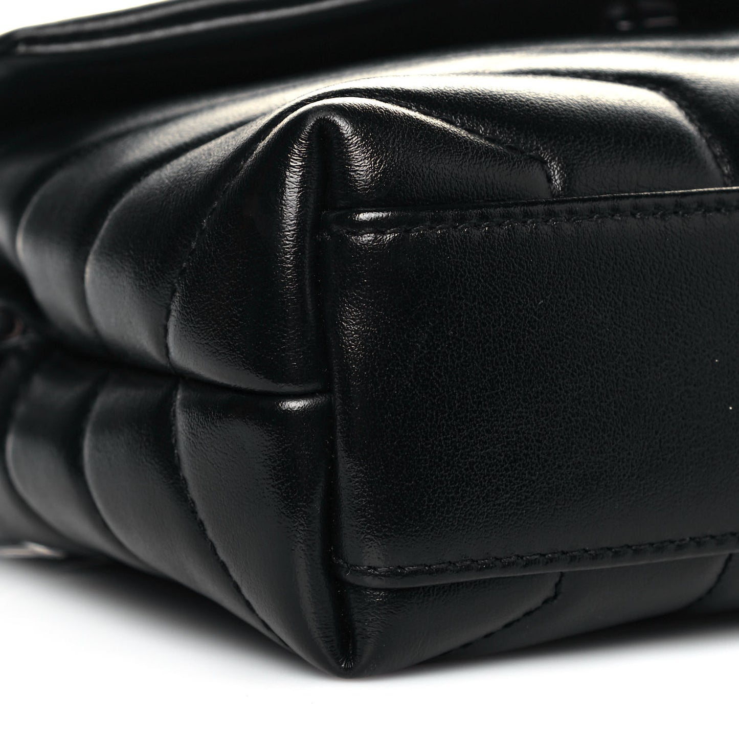 Calfskin Y Quilted Monogram Toy Loulou Crossbody Bag Black