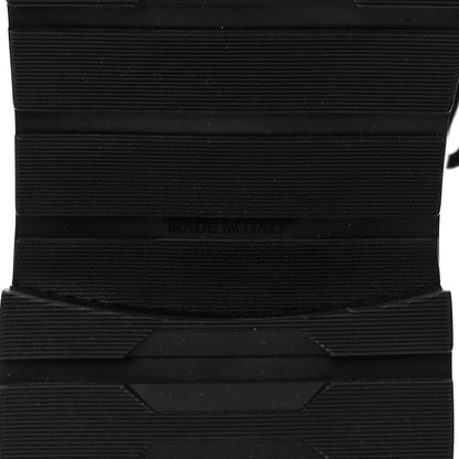 Chanel Shiny Lambskin Quilted Lace Up Combat Boots 38.5 Grey Black 6 of 8