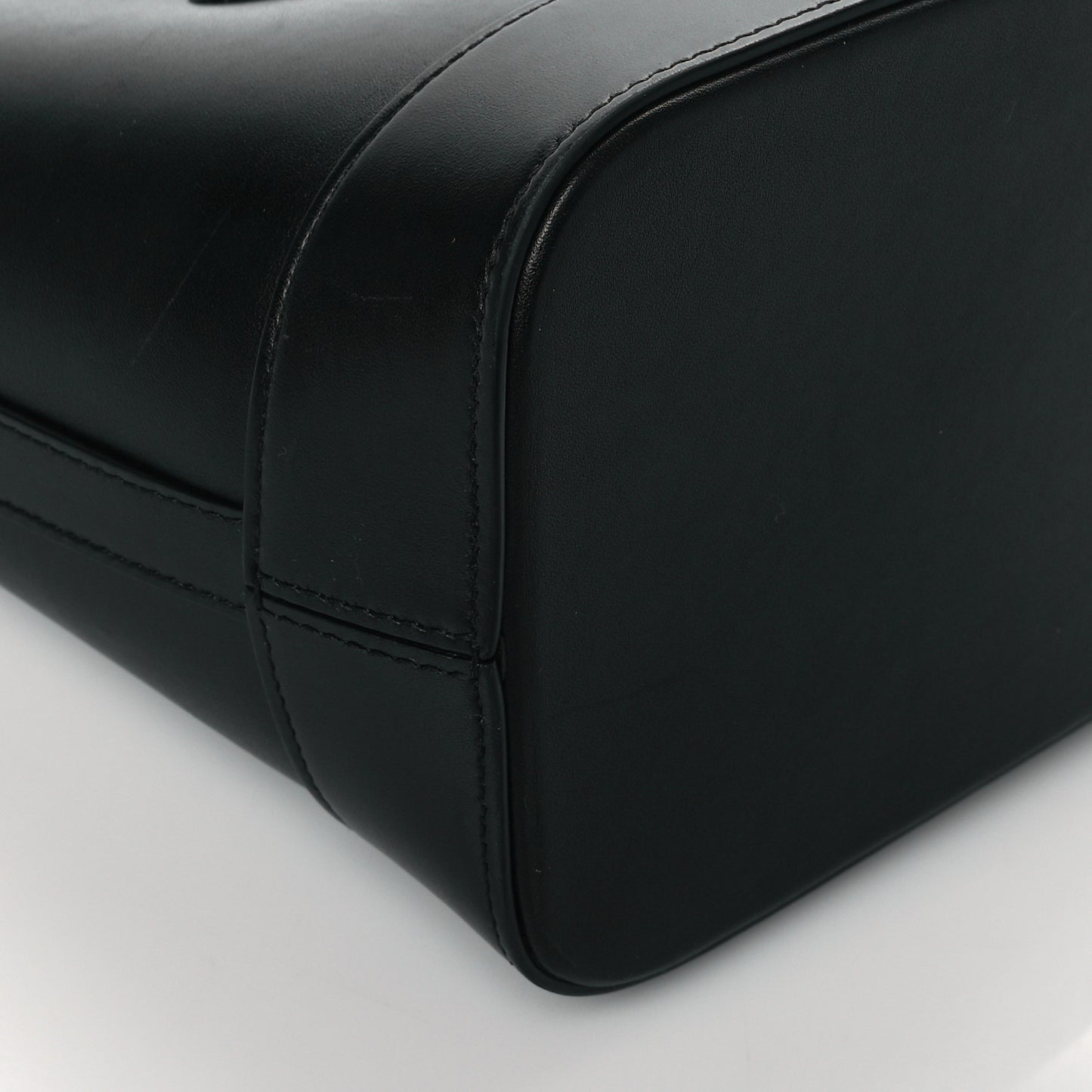 Smooth Calfskin Triomphe Small Bucket Bag Black