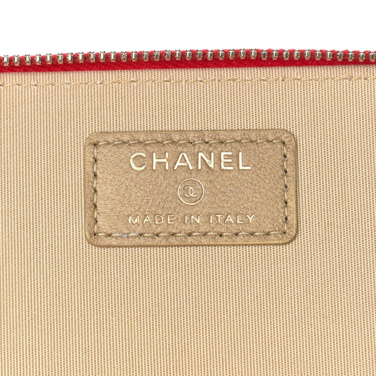 Chanel Lambskin Quilted Pearl Crush Small Vanity Case With Chain Red 6 of 9