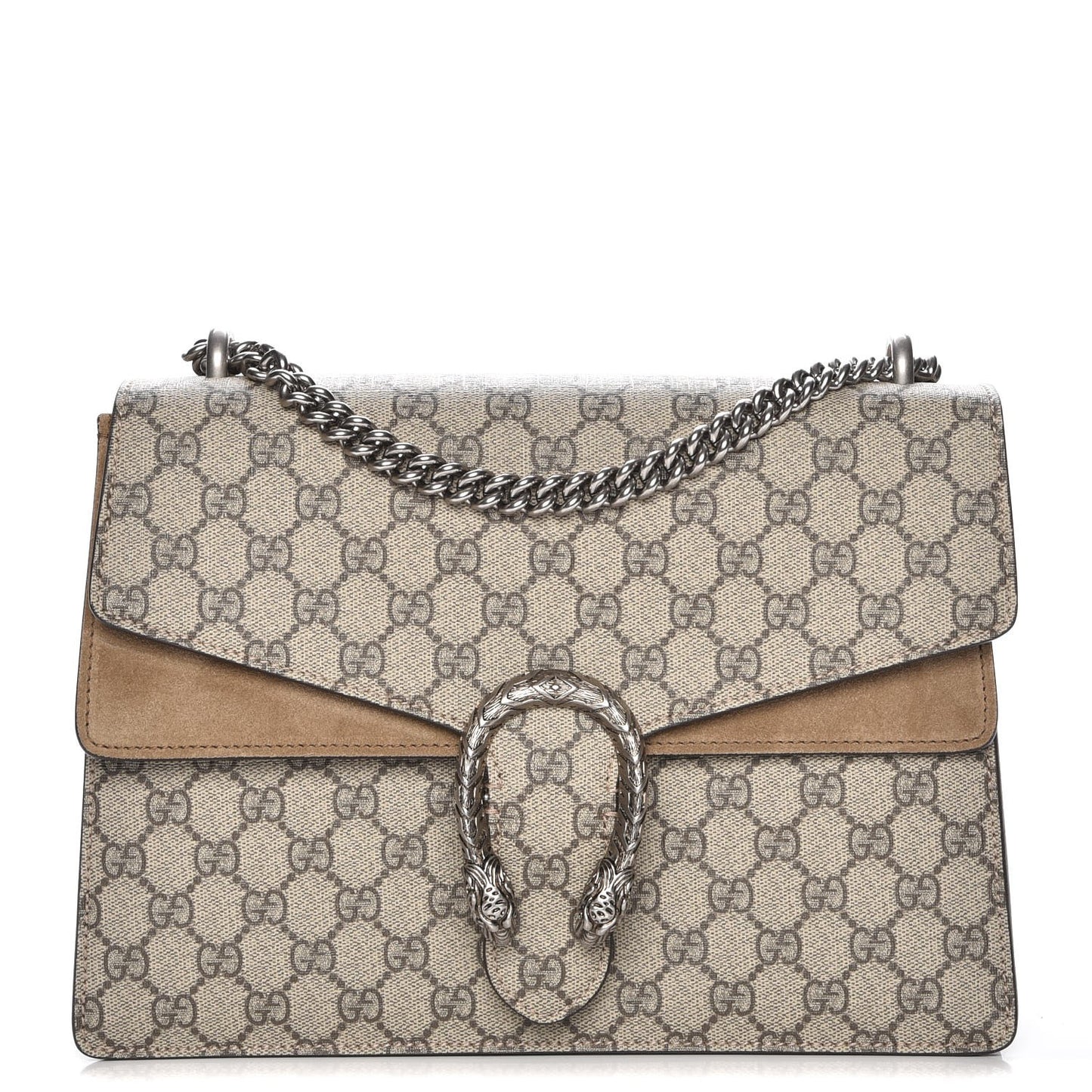 GG Supreme Monogram Medium Dionysus Shoulder Bag Taupe