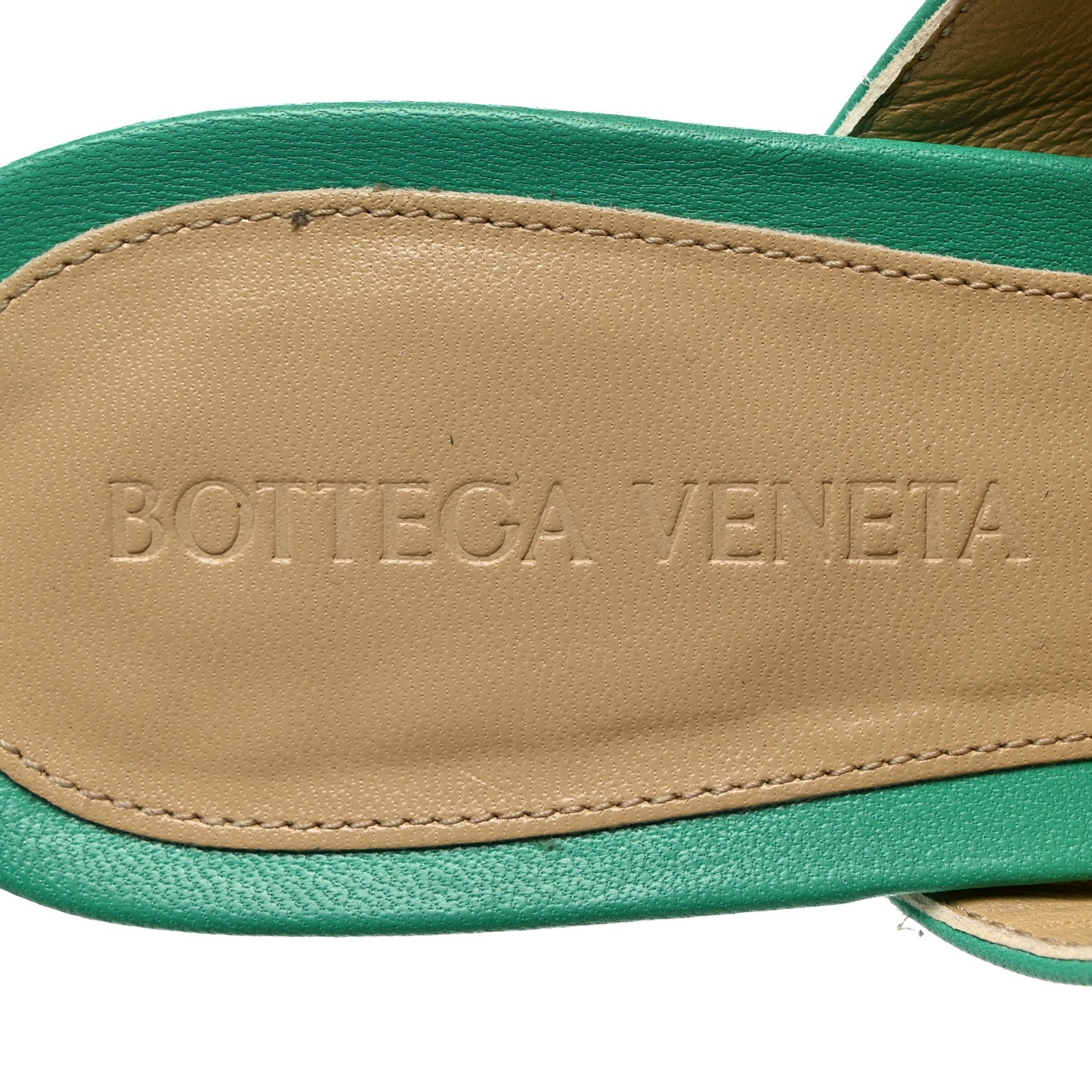 Nappa Stretch Mule Sandals 37 Acid Turquoise