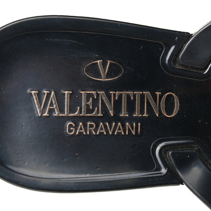 Valentino Garavani PVC Jelly Rockstud Bow Thong Sandals 41 Black 7 of 7