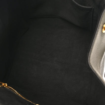Louis Vuitton Calfskin Monogram Fold Tote PM Cream Khaki Black 5 of 9