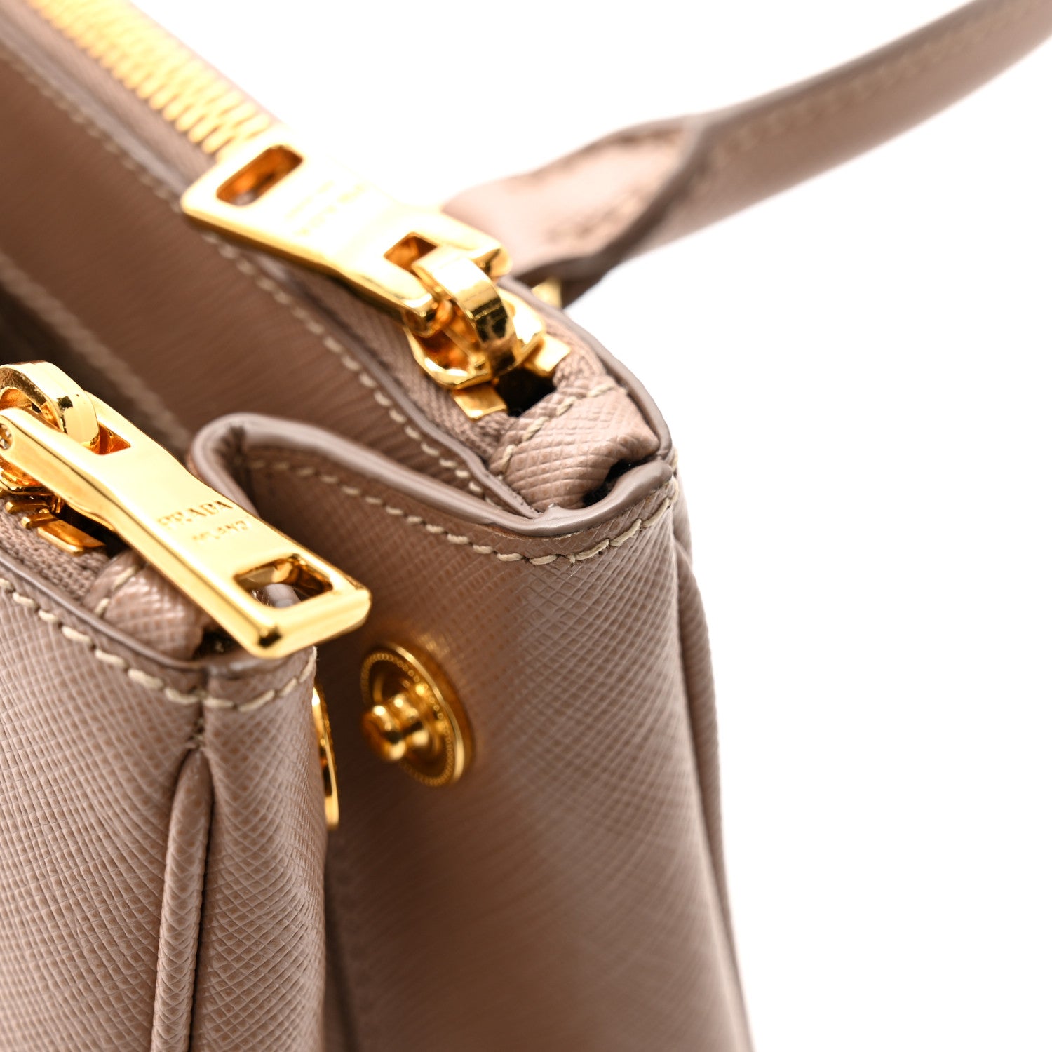 Prada Saffiano Lux Mini Galleria Double Zip Tote Cipria 10 of 10