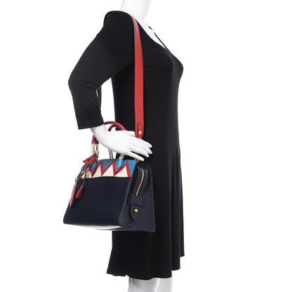 Prada City Calf Saffiano Esplanade Tote Baltico Rosso 2 of 11