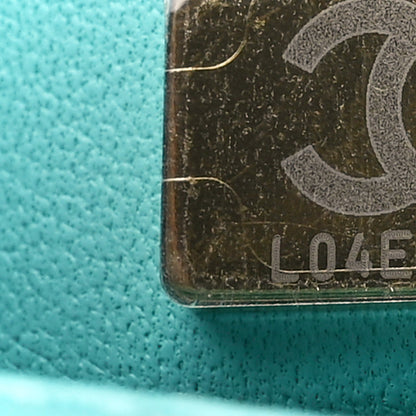 Chanel Shiny Lambskin Quilted Mini Coco Trip Flap Bag Turquoise 7 of 10