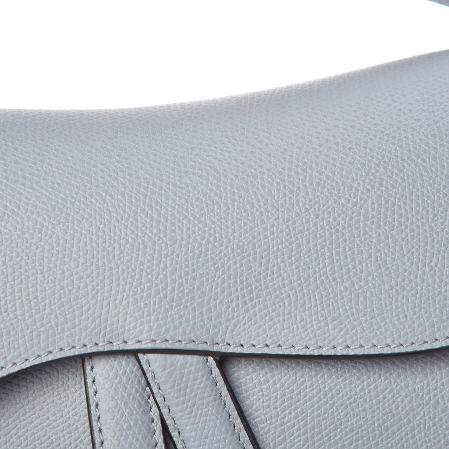 Grained Calfskin Saddle Bag Sky Blue