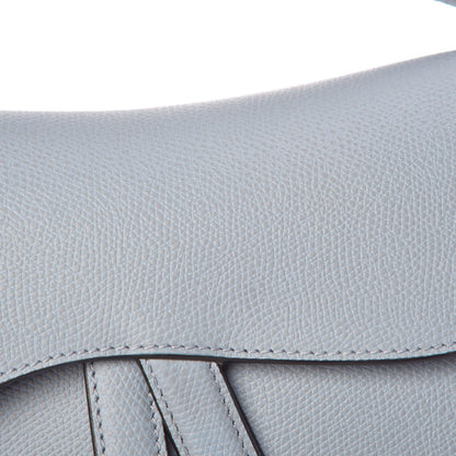 Christian Dior Grained Calfskin Saddle Bag Sky Blue 10 of 10