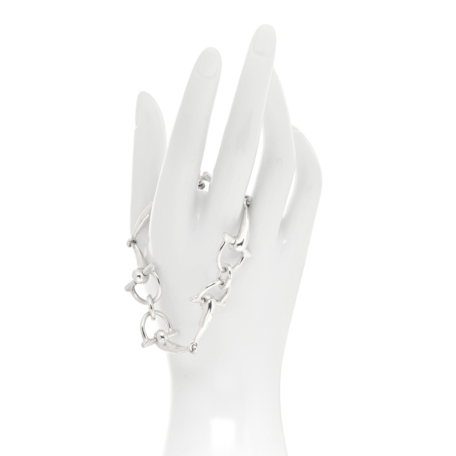 Gucci Sterling Silver Horsebit Bracelet 2 of 6