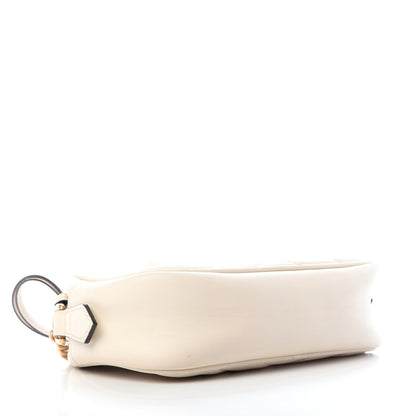 Gucci Calfskin Matelasse Mini GG Marmont Chain Shoulder Bag White 4 of 10