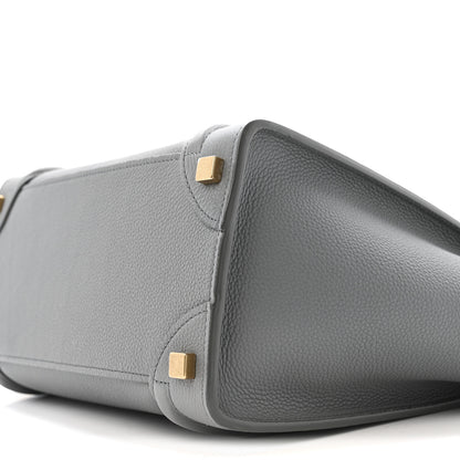 Celine Baby Drummed Calfskin Micro Luggage Kohl 10 of 15