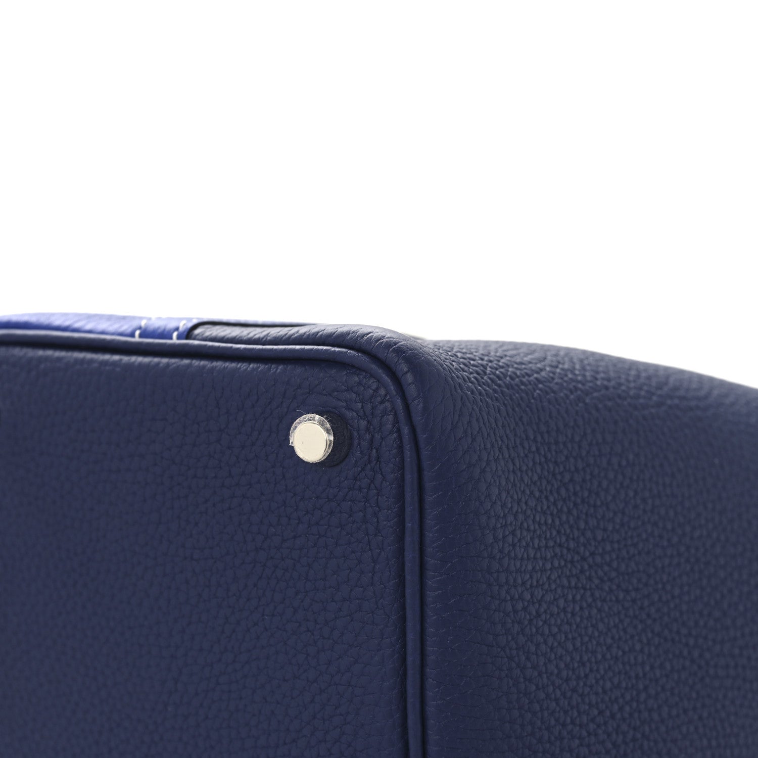 Hermes Taurillon Clemence Casaque Picotin Lock 18 PM Bleu Electrique Bleu Encre 12 of 13