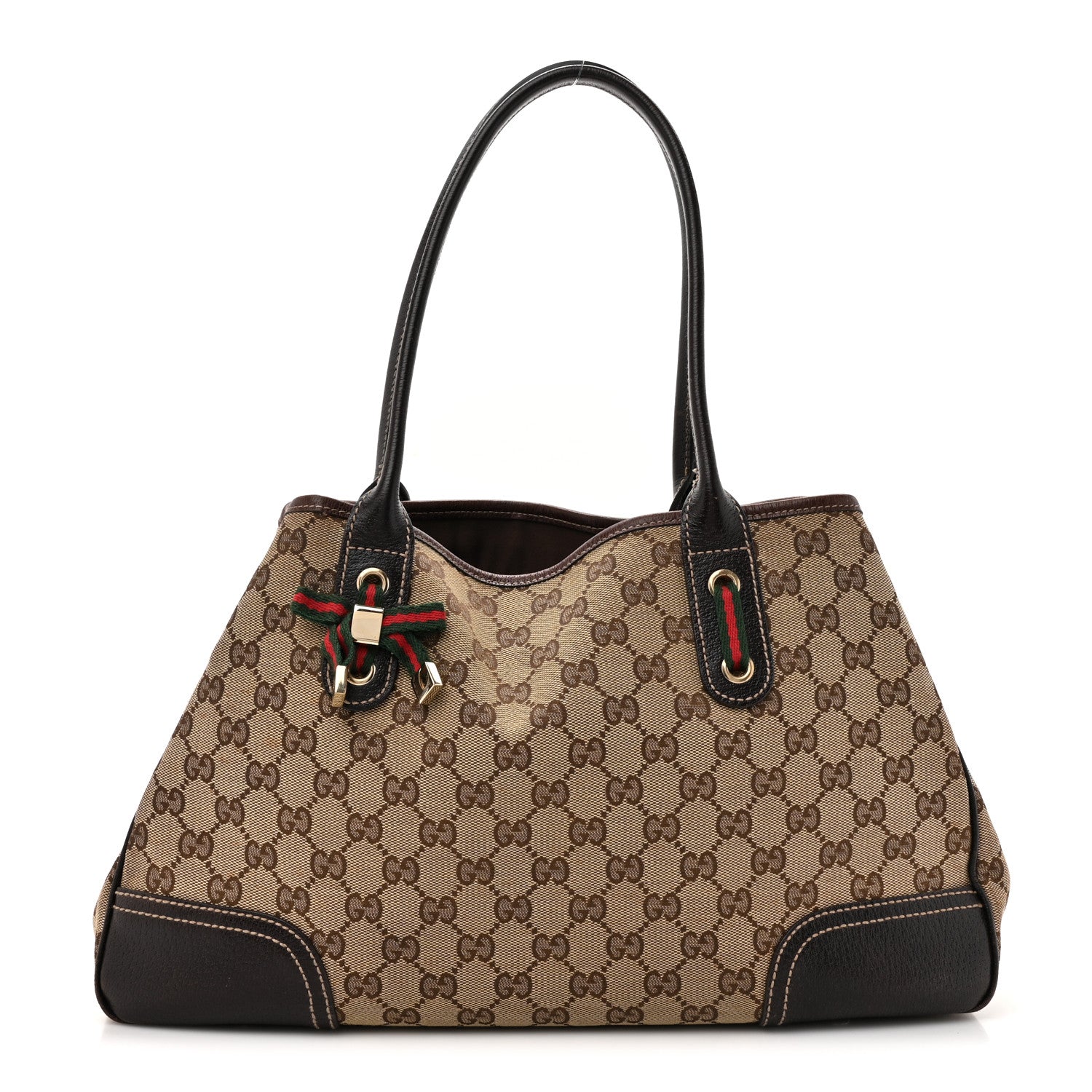 Gucci Monogram Medium Princy Tote Dark Brown 1 of 15