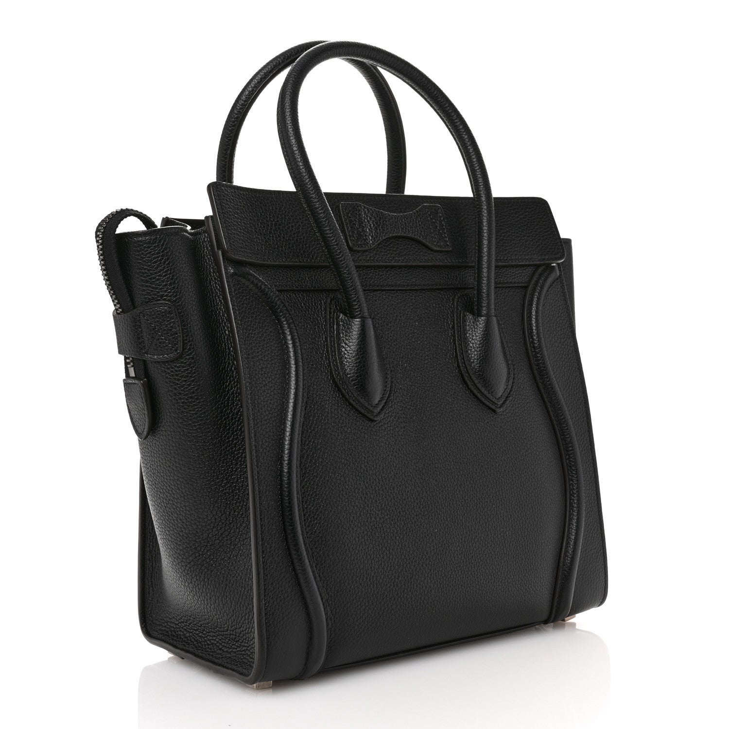Celine Drummed Calfskin Micro Luggage Black 3 of 14