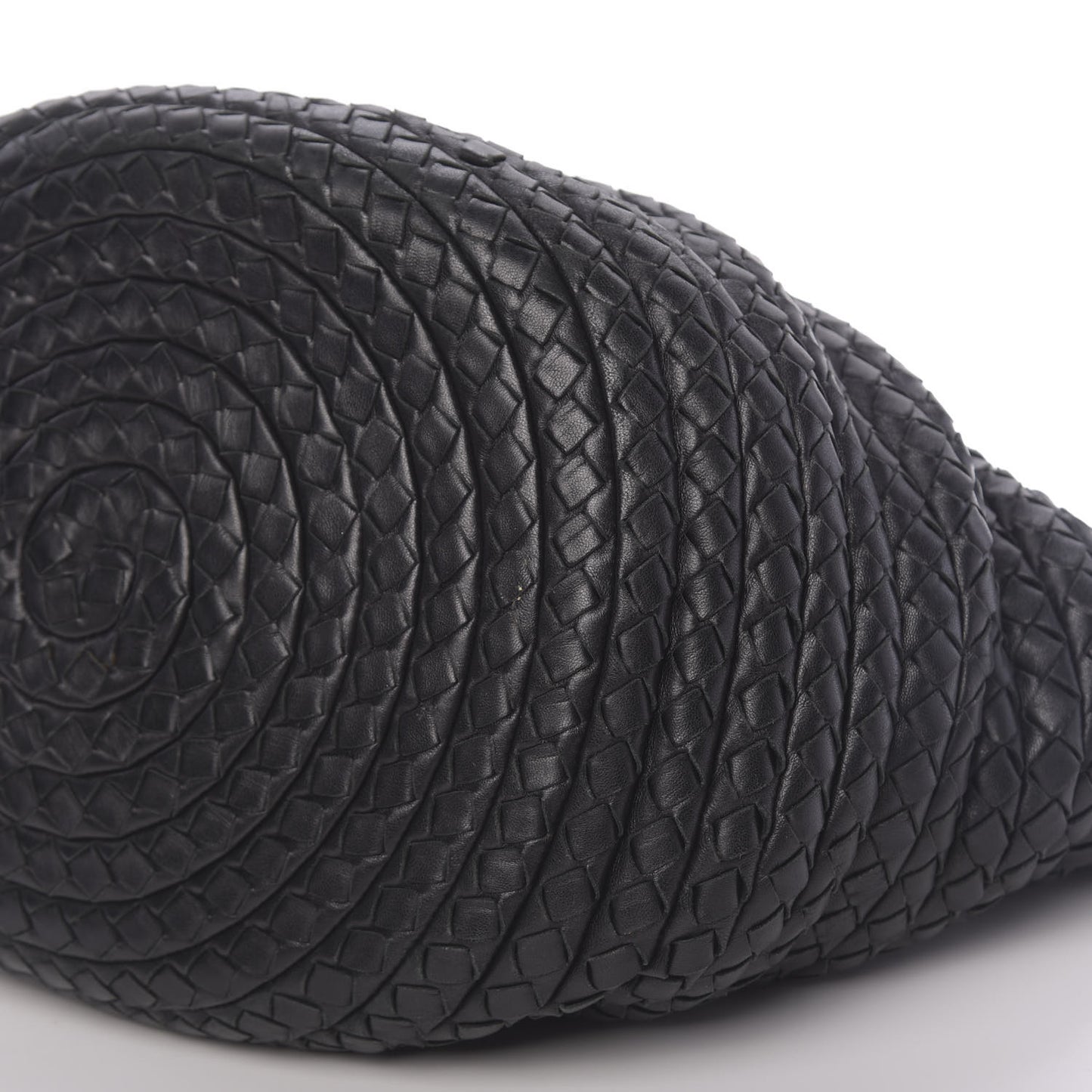 Intrecciato Nappa Spiral Shopper Tote Black