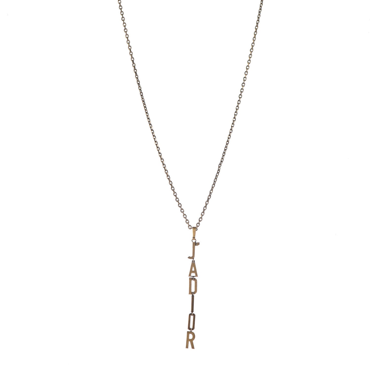 Christian Dior Metal J'Adior Long Necklace Aged Gold 1 of 6