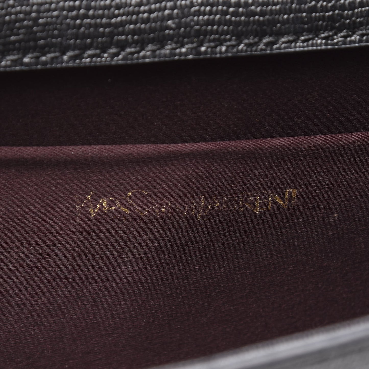 Textured Calfskin Y Ligne Clutch Black