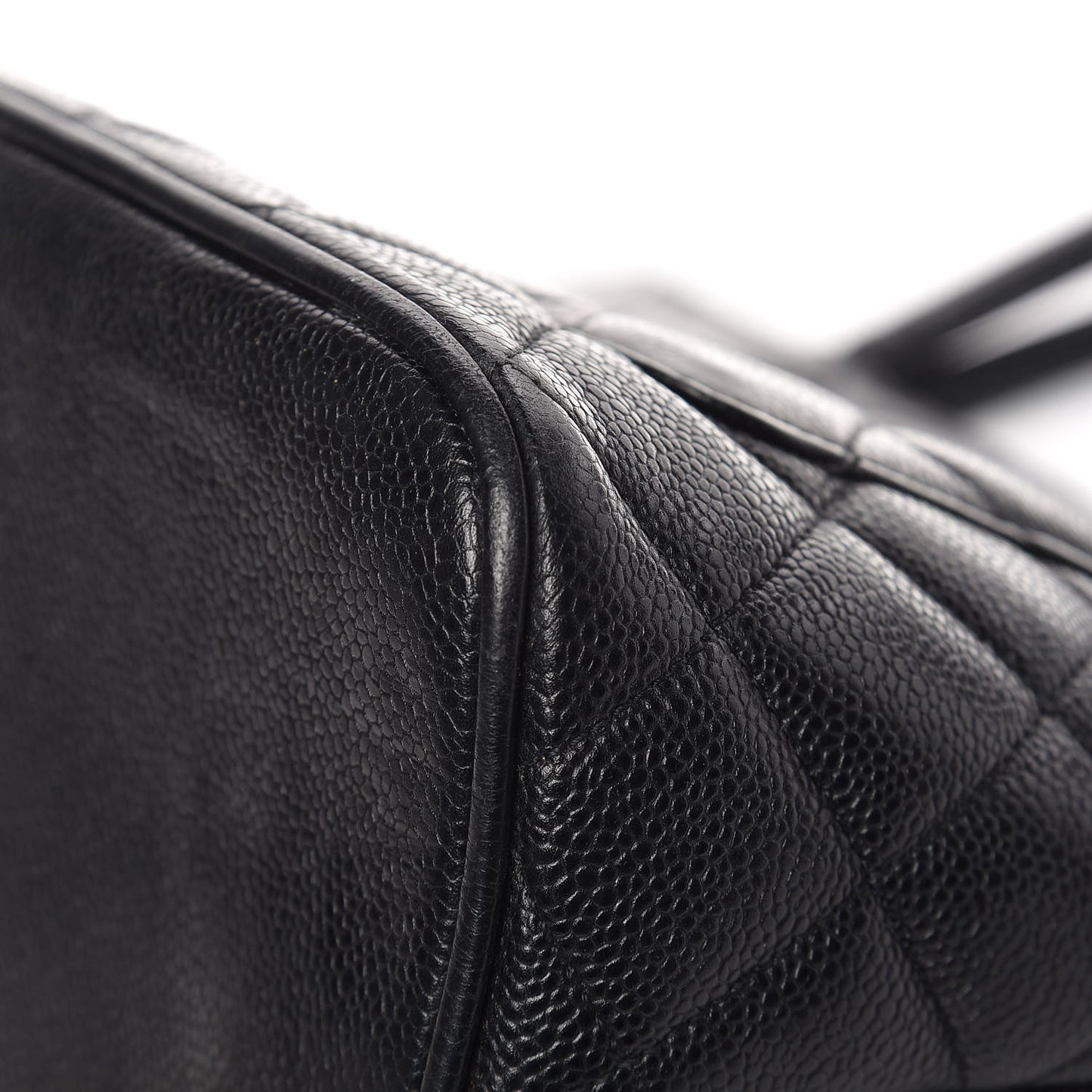 Caviar Quilted Medallion Tote Black
