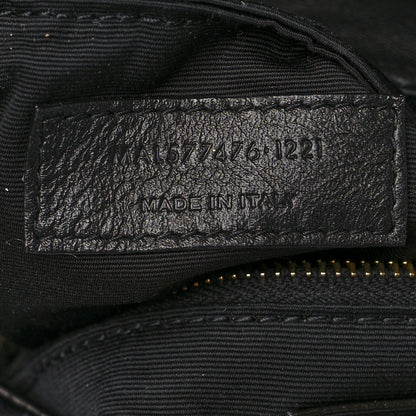 Saint Laurent Lambskin Quilted Small Loulou Puffer Monogram Chain Satchel Black 7 of 11