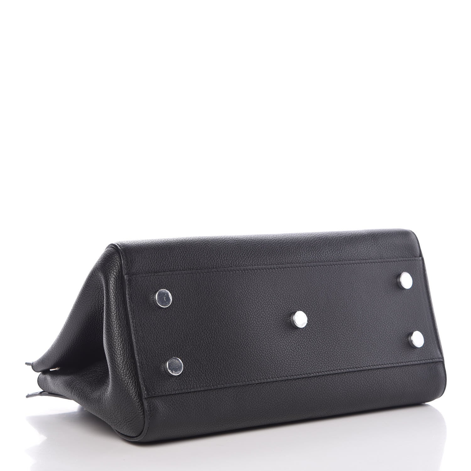 Saint Laurent Grained Calfskin Small Cabas Rive Gauche Black 4 of 11