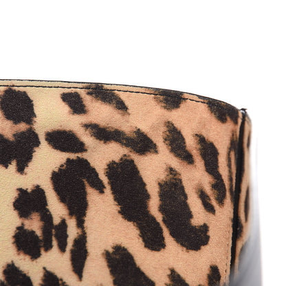 Saint Laurent Calfskin Large Leopard Print Shopping Tote Black 13 of 13
