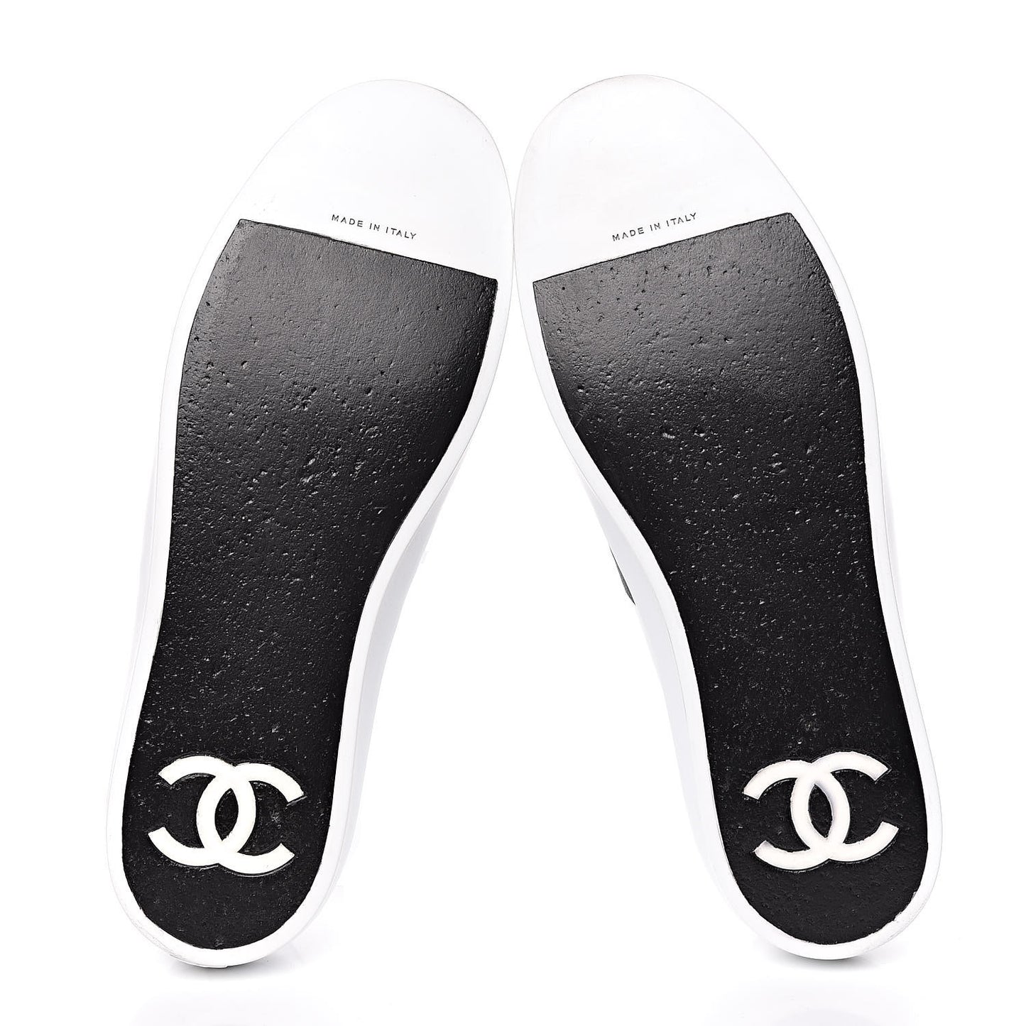 Calfskin Slip On Sneakers 45 White Black