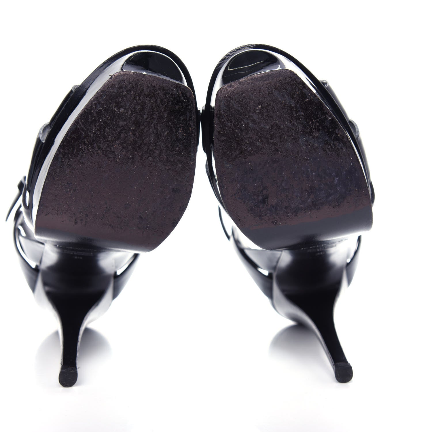 Saint Laurent Patent Tribute 105 Platform Sandals 35 Black 6 of 10