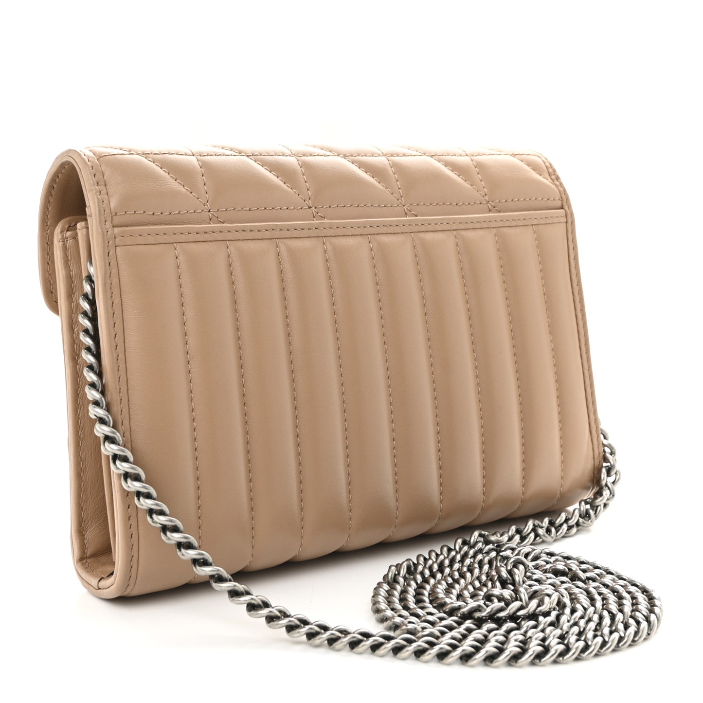 Calfskin Matelasse Aria GG Marmont Chain Wallet Camelia