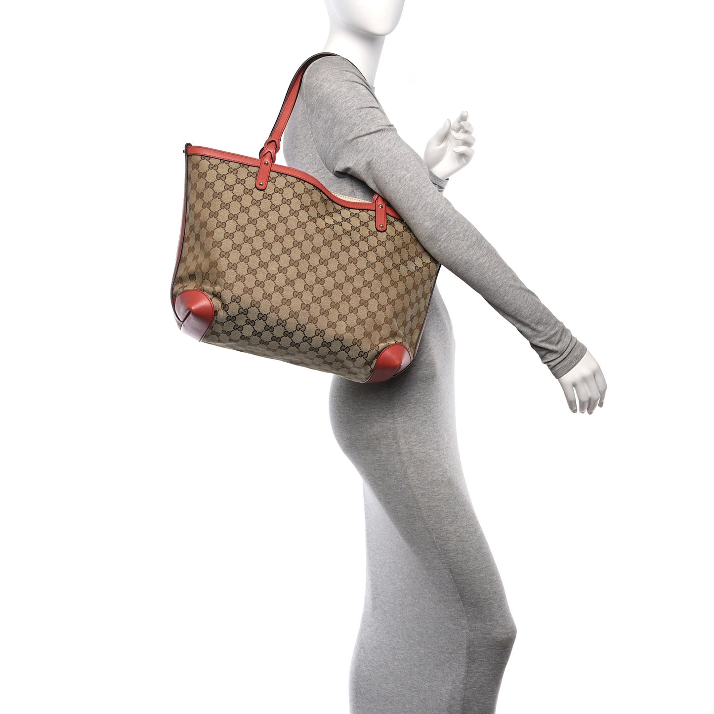 Metallic Monogram Medium Craft Tote Coral