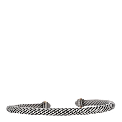David Yurman DAVID YURMAN Sterling Silver 18K Yellow Gold 4mm Cable Classics Bracelet 2 of 4