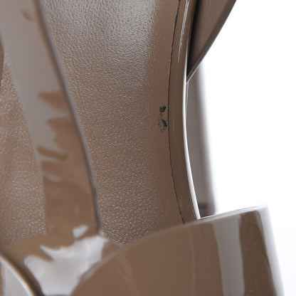Saint Laurent Patent Tribute 105 Platform Sandals 41 Taupe 11 of 12