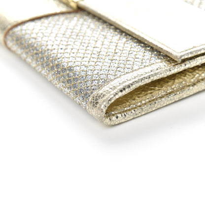Jimmy Choo Glitter Fabric Reese Clutch Wallet Metallic 8 of 9