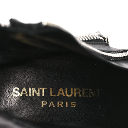 Saint Laurent Calfskin Double Zipper Booties 38 Black 9 of 11