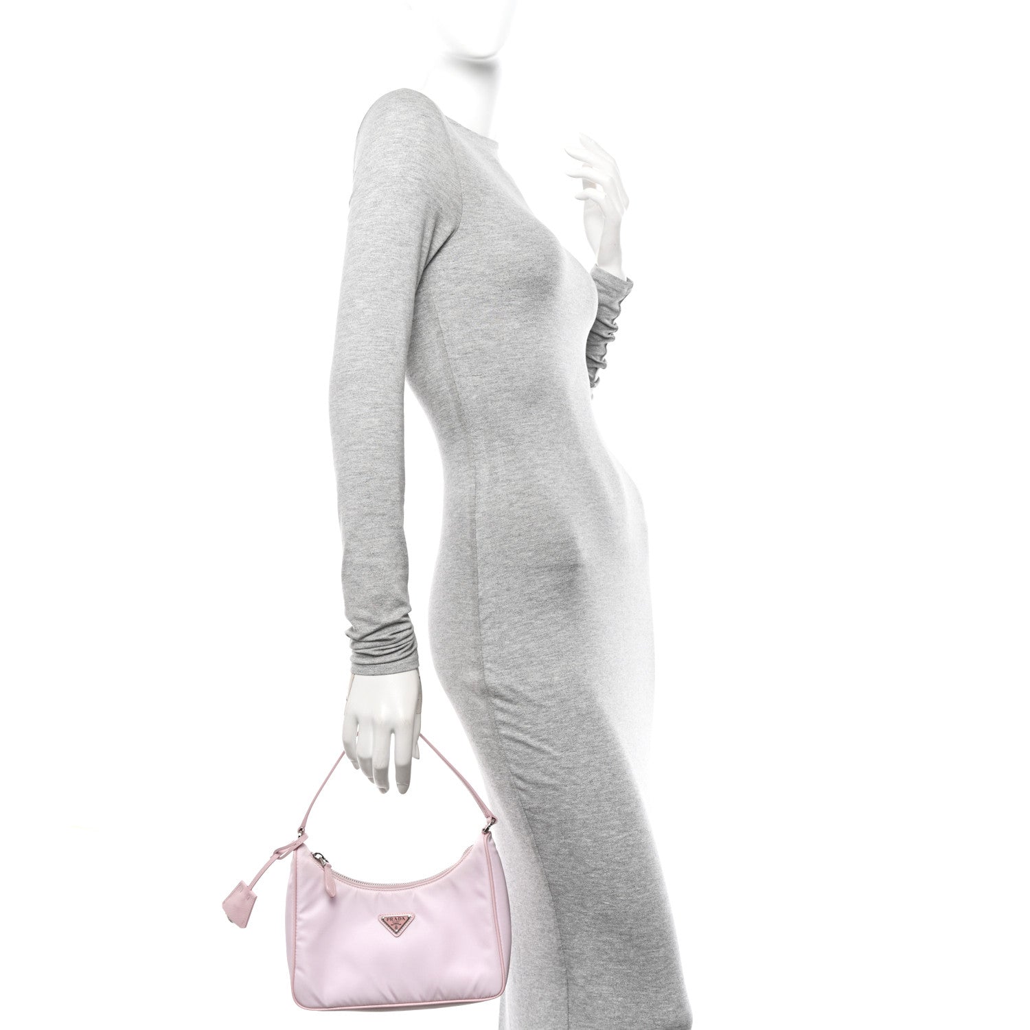 Prada Re-Nylon Saffiano Mini Re-Edition 2005 Bag Alabastro 2 of 12
