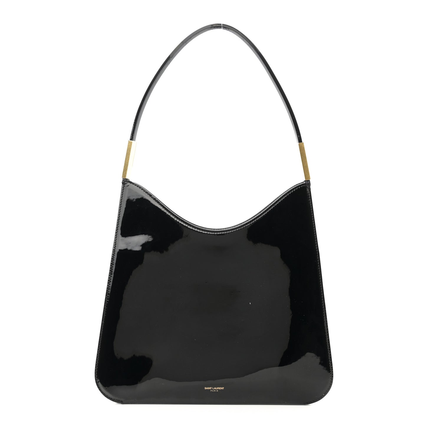 Patent Calfskin Sadie Shoulder Bag Black