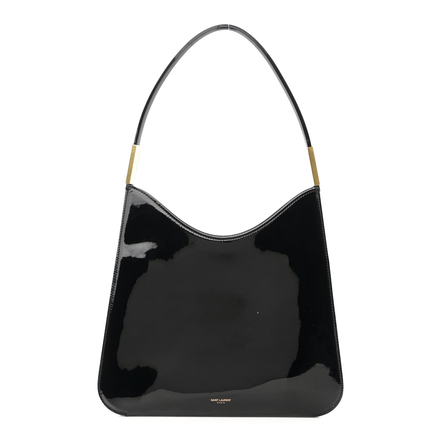Saint Laurent Patent Calfskin Sadie Shoulder Bag Black 1 of 10