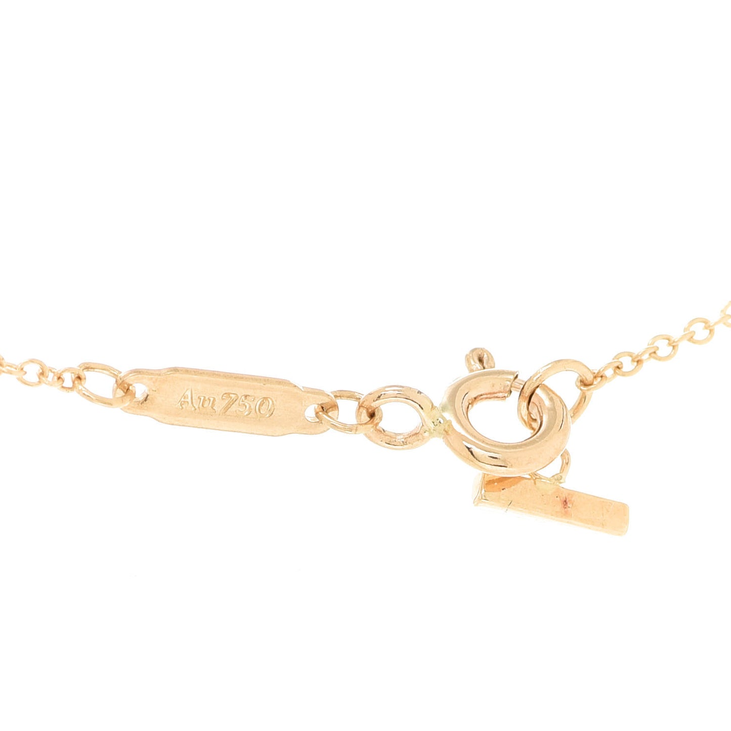 18K Yellow Gold Small T Smile Pendant Necklace