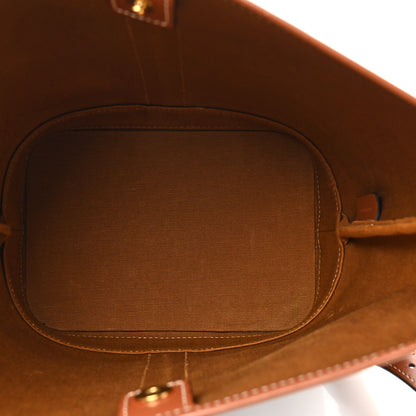 Celine Triomphe Canvas Calfskin Small Bucket Bag Tan 5 of 17