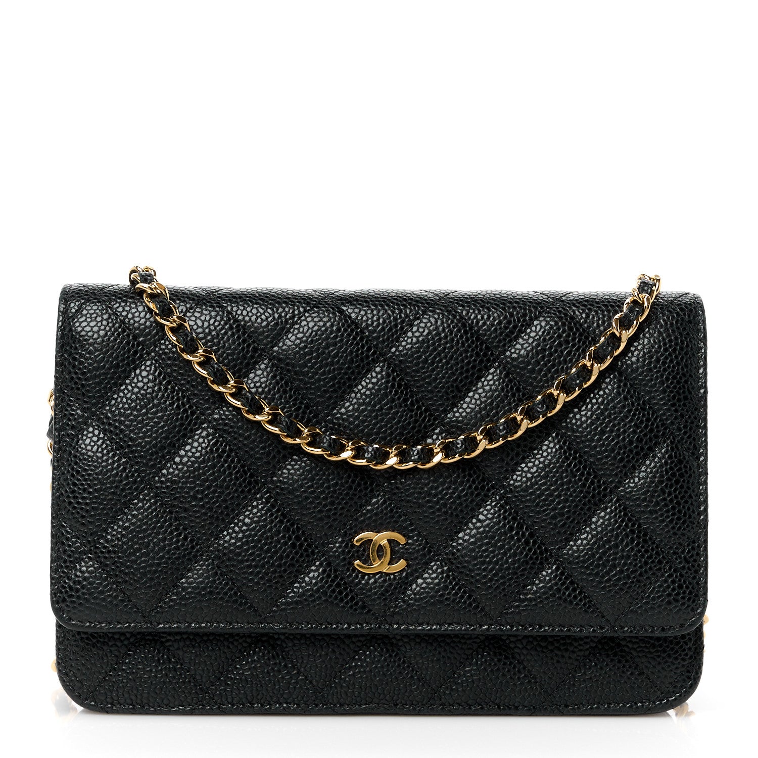Chanel Caviar Quilted Wallet on Chain WOC Black 1 of 13