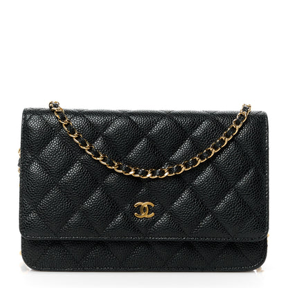Chanel Caviar Quilted Wallet on Chain WOC Black 1 of 13