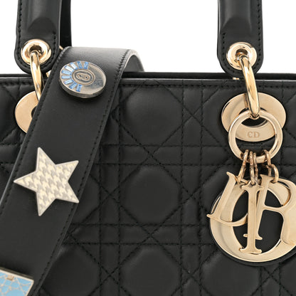 Christian Dior Lambskin Cannage Small Lucky Badges My Lady Dior Black 8 of 12