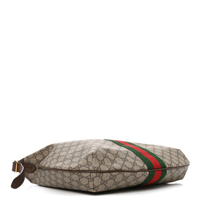 Gucci GG Supreme Monogram Web Ophidia Half Moon Hobo Brown 3 of 9