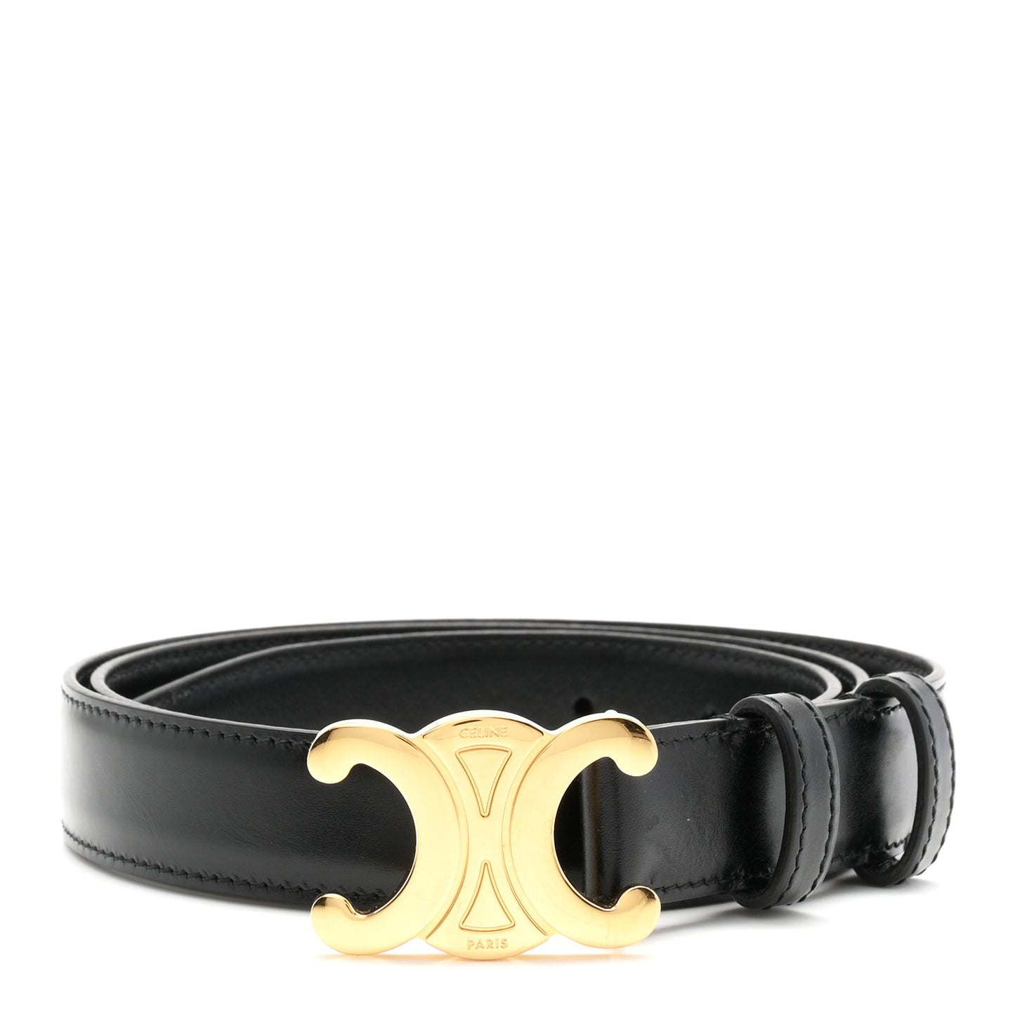 Box Calfskin Medium 25mm Triomphe 90 36 Belt Black