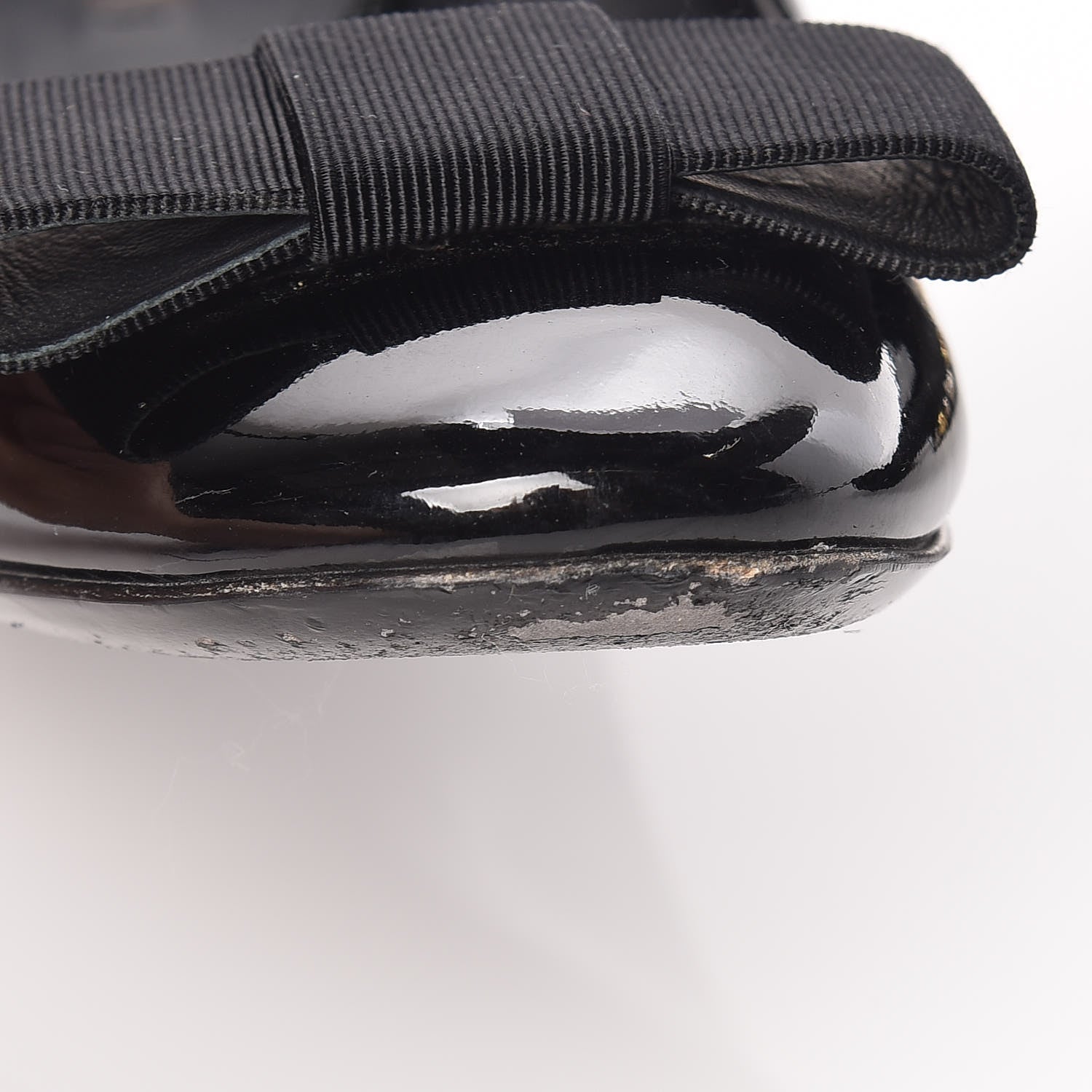 Louis Vuitton Patent Grosgrain Bow Ballet Flats 40 Black 16 of 16