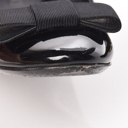 Louis Vuitton Patent Grosgrain Bow Ballet Flats 40 Black 16 of 16