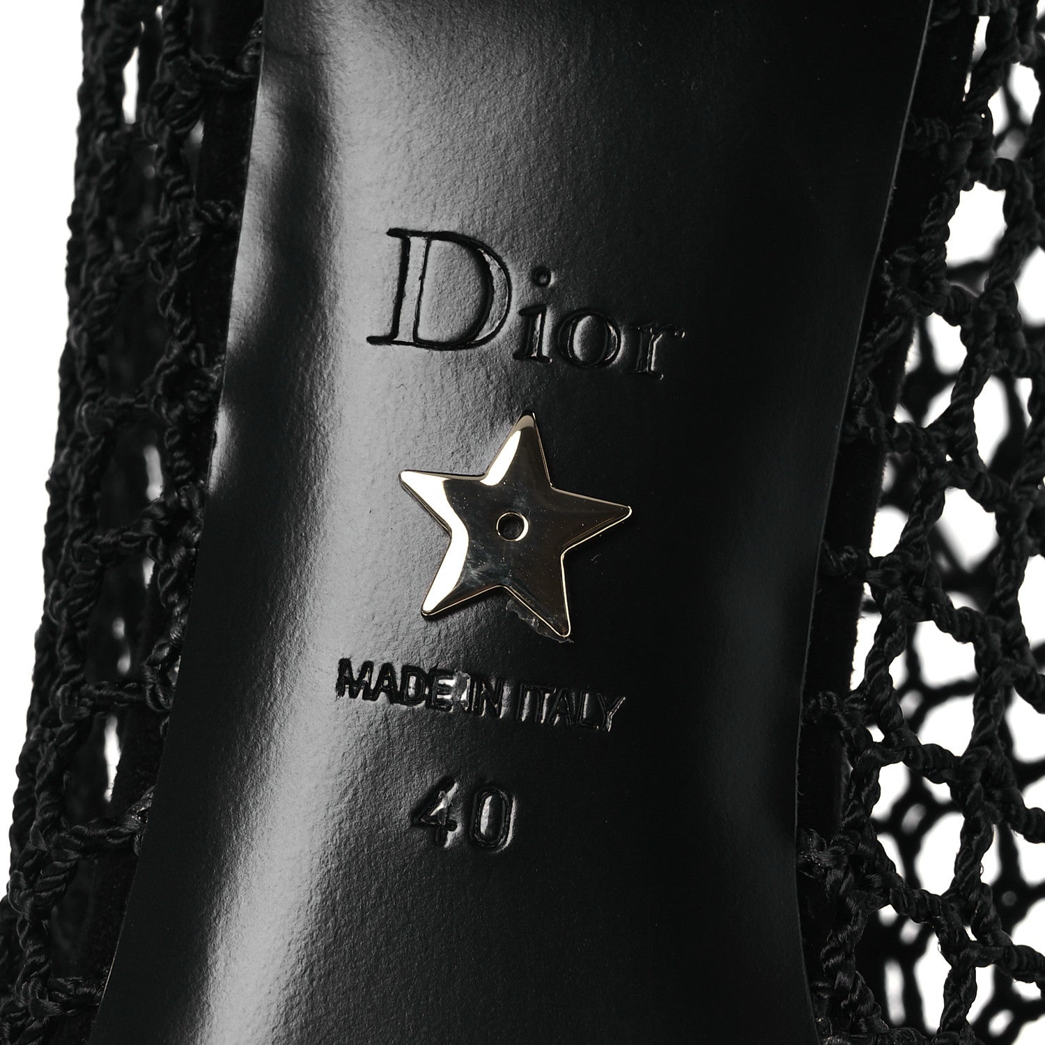 Christian Dior Suede Laminated Resille Naughtily-D 30mm Ankle Boots 40 Black 8 of 13