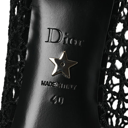 Christian Dior Suede Laminated Resille Naughtily-D 30mm Ankle Boots 40 Black 8 of 13